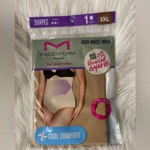 Maidenform Flexees Shapewear Womens Size 3XL Beige‎ Seamless High Waist Briefs